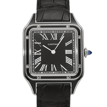カルティエ サントス デュモン LM WSSA0046 ブラック メンズ 時計 【中古】【wristwatch】