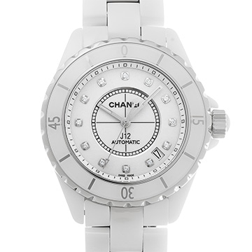 シャネル J12 38MM H1629 ホワイト/ダイヤモンド メンズ 時計 【中古】【wristwatch】
