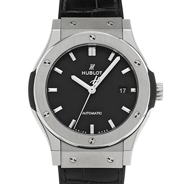 ウブロ クラシックフュージョン チタニウム 542.NX.1171.LR マットブラック メンズ 時計 【中古】【wristwatch】