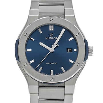 ウブロ クラシックフュージョン チタニウム ブルー ブレスレット 548.NX.7170.NX ブルー メンズ 時計 【中古】【wristwatch】