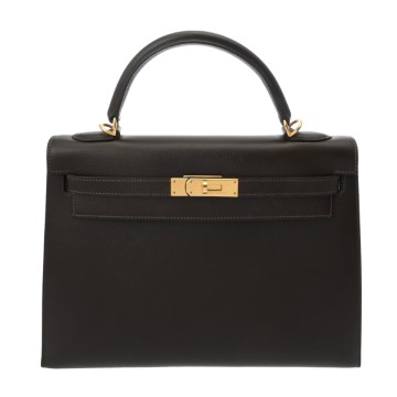エルメス ケリー 32 外縫い 2WAY ハバナ クシュベル レディース バッグ 【中古】【bag】
