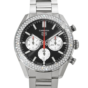 タグ ホイヤー カレラ クロノグラフ CBN2A12.BA0643 ブラック メンズ 時計 【中古】【wristwatch】