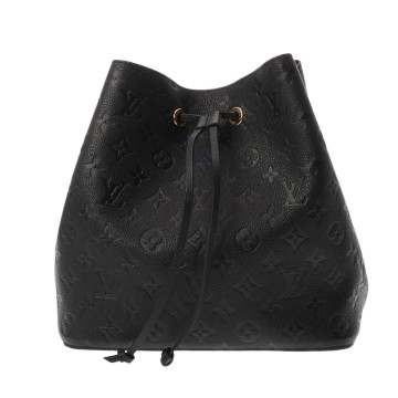 ルイ ヴィトン モノグラムアンプラント ネオノエ MM　 ノワール M45256 レザー レディース バッグ 【中古】【bag】