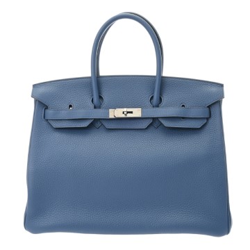 エルメス バーキン 35  ブルーアガット トリヨンクレマンス レディース バッグ 【中古】【bag】