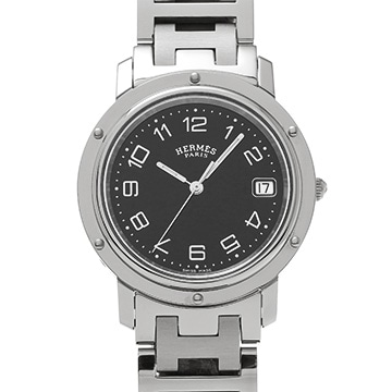 エルメス クリッパー CL6.710 ブラック メンズ 時計 【中古】【wristwatch】