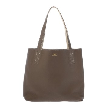 エルメス ドゥブルセンス28  エトゥープ/クレ トリヨンクレマンス レディース バッグ 【中古】【bag】