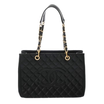 シャネル マトラッセ GST ブラック A50995 キャビアスキン レディース バッグ 【中古】【bag】