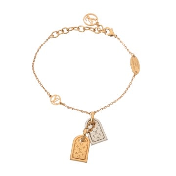 ルイ ヴィトン ブレスレット ナノグラム ゴールド/シルバー M63142 メタル レディース ジュエリー 【中古】【jewelry】
