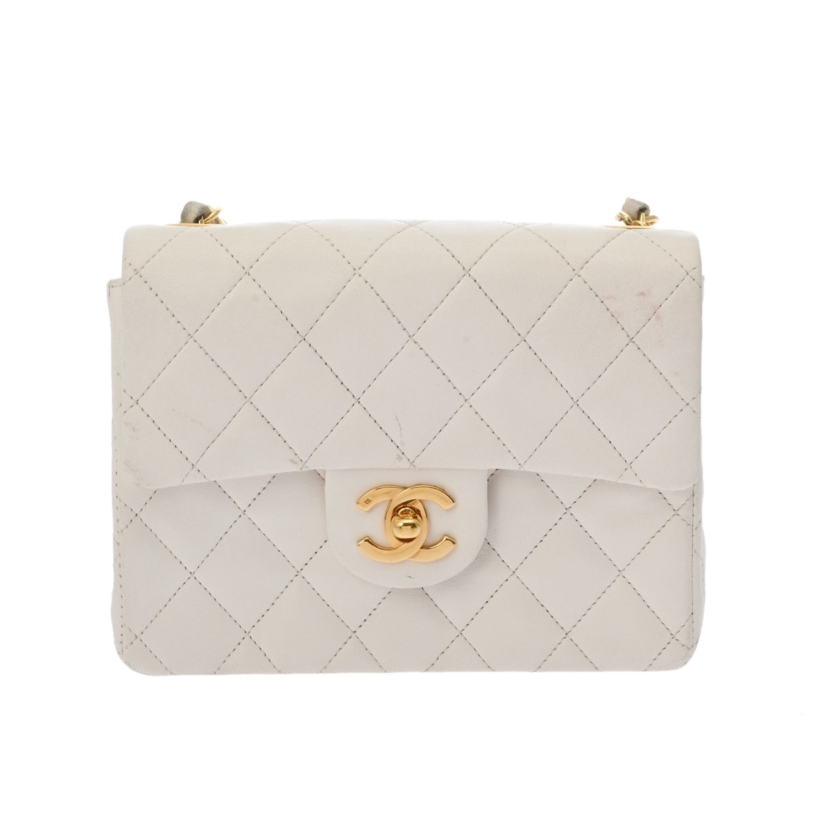 シャネル マトラッセ ミニフラップバッグ 17 ホワイト A01115 ラムスキン レディース バッグ 【中古】【bag】