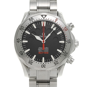 オメガ シーマスター アプネア ジャック・マイヨール 2595.50 ブラック メンズ 時計 【中古】【wristwatch】