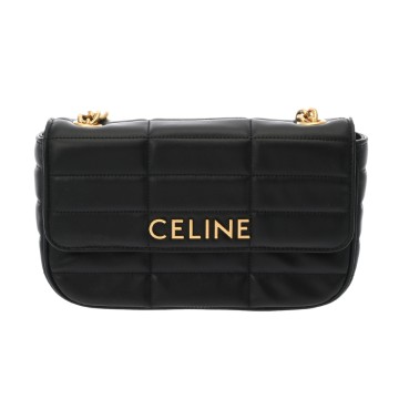 セリーヌ チェーンショルダー ブラック 111273EYD.38NO カーフ レディース バッグ 【新品】【bag】