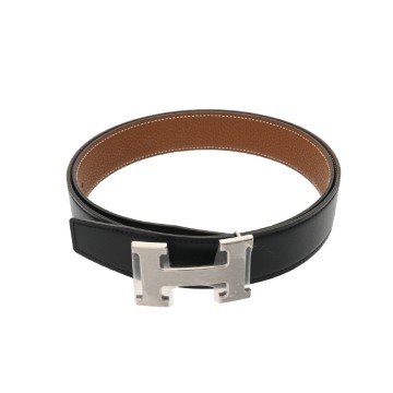エルメス ベルトバックル&リバーシブルベルト  #95 ブラック ボックスカーフ/トゴ メンズ 【新品】【other】