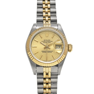 ロレックス デイトジャスト 69173 シャンパン レディース 時計 【中古】【wristwatch】