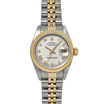 ロレックス デイトジャスト 69173 アイボリーピラミッド レディース 時計 【中古】【wristwatch】