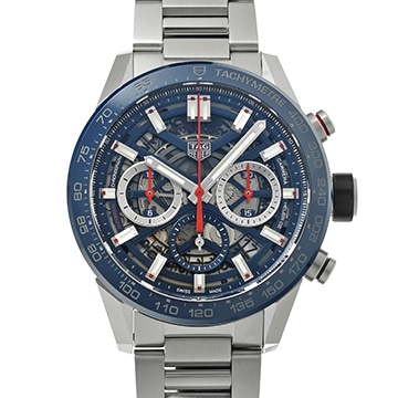 タグ ホイヤー カレラ キャリバー ホイヤー02 クロノグラフ CBG2011.BA0662 ブルー メンズ 時計 【中古】【wristwatch】