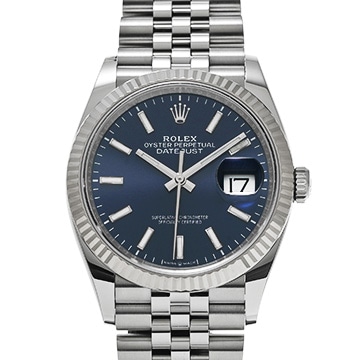 ロレックス デイトジャスト 36 126234 ブライトブルー メンズ 時計 【中古】【wristwatch】