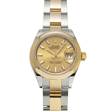 ロレックス デイトジャスト 28 279163 シャンパン レディース 時計 【中古】【wristwatch】