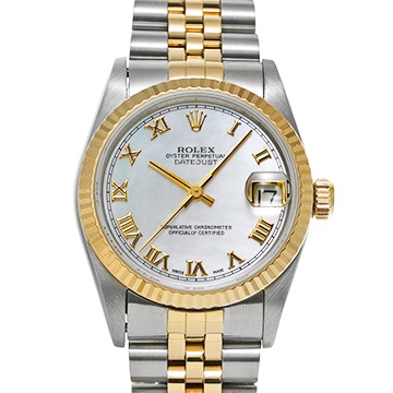 ロレックス デイトジャスト 31 68273NR ホワイトシェル ユニセックス 時計 【中古】【wristwatch】