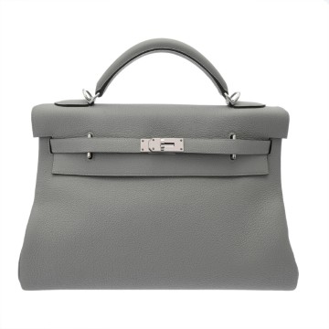 エルメス マキシケリー42 ブルーグラシエ トゴ ユニセックス バッグ 【中古】【bag】