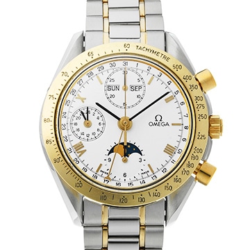 オメガ スピードマスター トリプルカレンダー ムーンフェイズ 3330.20 ホワイト メンズ 時計 【中古】【wristwatch】