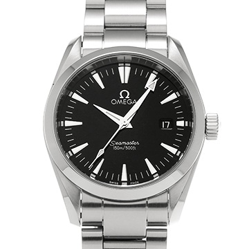 オメガ シーマスター アクアテラ クォーツ 2518.50 ブラック メンズ 時計 【中古】【wristwatch】