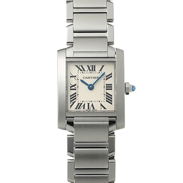 カルティエ タンクフランセーズ SM W51008Q3 シルバー レディース 時計 【中古】【wristwatch】