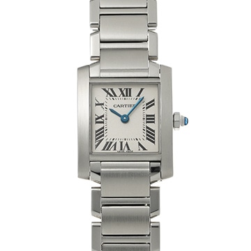 カルティエ タンクフランセーズ SM W51008Q3 シルバー レディース 時計 【中古】【wristwatch】