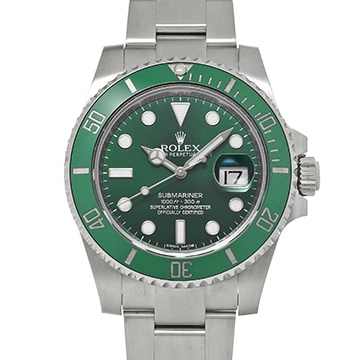 ロレックス サブマリーナ デイト 116610LV グリーン メンズ 時計 【中古】【wristwatch】