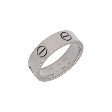カルティエ ラブリング #53 シルバー K18ホワイトゴールド WG レディース ジュエリー 【中古】【jewelry】