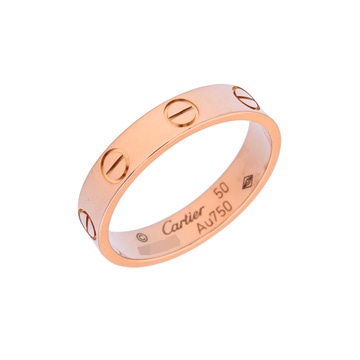 カルティエ ミニラブ リング #50 ゴールド K18ピンクゴールド PG レディース ジュエリー 【中古】【jewelry】