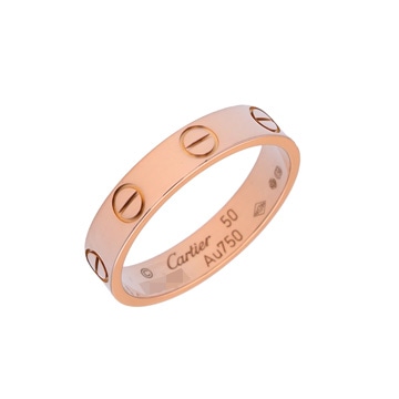 カルティエ ミニラブ リング #50 ゴールド K18ピンクゴールド PG レディース ジュエリー 【中古】【jewelry】