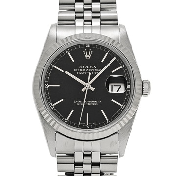 ロレックス デイトジャスト 16234 ブラック メンズ 時計 【中古】【wristwatch】