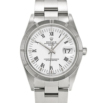 ロレックス オイスターパーペチュアル デイト 15210 ホワイト メンズ 時計 【中古】【wristwatch】