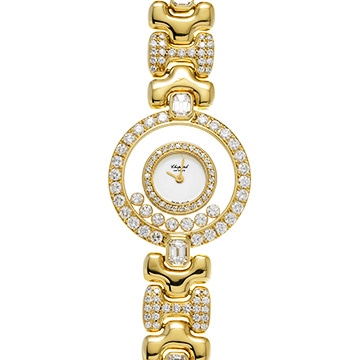 ショパール ハッピーダイヤモンド 20/5714-20 ホワイト/ダイヤモンド レディース 時計 【中古】【wristwatch】