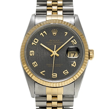 ロレックス デイトジャスト 16233 グレーコンピュータ メンズ 時計 【中古】【wristwatch】