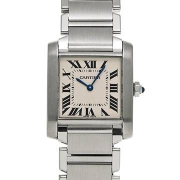 カルティエ タンクフランセーズ MM WSTA0005 シルバー ユニセックス 時計 【中古】【wristwatch】