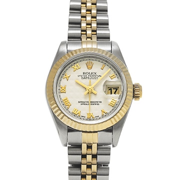 ロレックス デイトジャスト 69173 ホワイトピラミッド レディース 時計 【中古】【wristwatch】