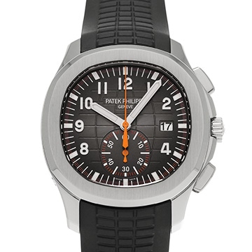 パテック フィリップ アクアノート クロノグラフ 5968A-001 ブラック・エンボス メンズ 時計 【中古】【wristwatch】