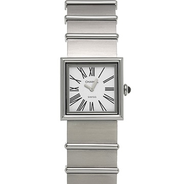 シャネル マドモアゼル H0827 ホワイト レディース 時計 【中古】【wristwatch】