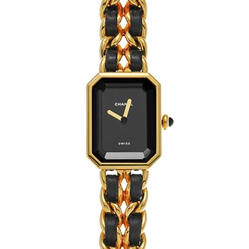 シャネル プルミエール M H0001 ブラック レディース 時計 【中古】【wristwatch】