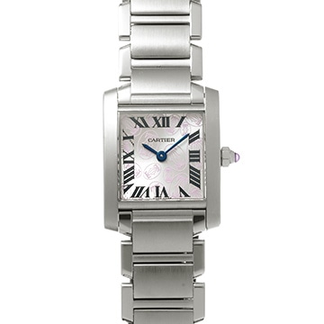 カルティエ タンク フランセーズ SM W51031Q3 シルバー レディース 時計 【中古】【wristwatch】