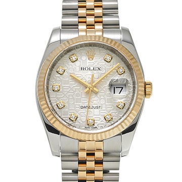 ロレックス デイトジャスト 36 116233G シルバーコンピュータ/ダイヤモンド メンズ 時計 【中古】【wristwatch】