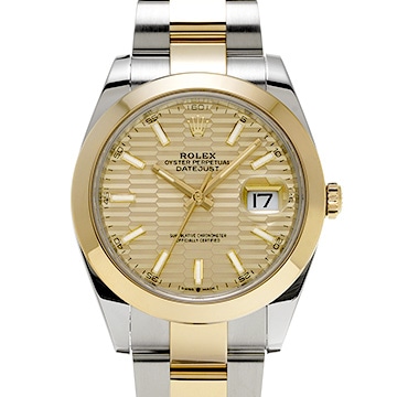 ロレックス デイトジャスト 41 126303 シャンパン フルーテッドモチーフ メンズ 時計 【中古】【wristwatch】