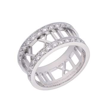 ティファニー アトラスオープン リング #12.5 シルバー K18ホワイトゴールド WG レディース ジュエリー 【中古】【jewelry】
