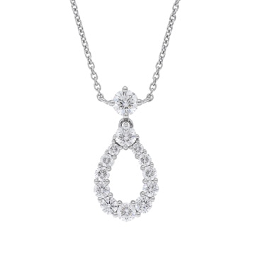 ハリー ウィンストン ループ ネックレス ミディアム シルバー PEDPPLMDLP Pt950プラチナ レディース ジュエリー 【中古】【jewelry】