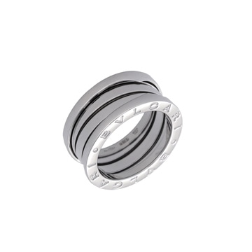 ブルガリ B-ZERO1 リング #50 シルバー K18ホワイトゴールド WG レディース ジュエリー 【中古】【jewelry】