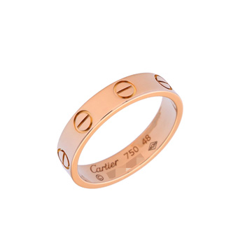 カルティエ ミニラブリング #48 ピンク K18ピンクゴールド PG レディース ジュエリー 【中古】【jewelry】