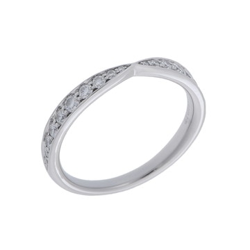 ティファニー ハーモニー ハーフエタニティ リング シルバー Pt950プラチナ レディース ジュエリー 【中古】【jewelry】
