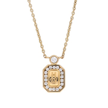 ハリー ウィンストン HWロゴ ネックレス ゴールド PEDYRD16HWL K18イエローゴールド YG レディース ジュエリー 【中古】【jewelry】