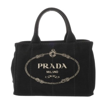 プラダ カナパトート 2WAY ブラック 1BG439 キャンバス レディース バッグ 【中古】【bag】